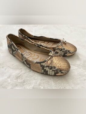 Sam Edelman Felicia Ballet Flats Snake Skin Size 8.5